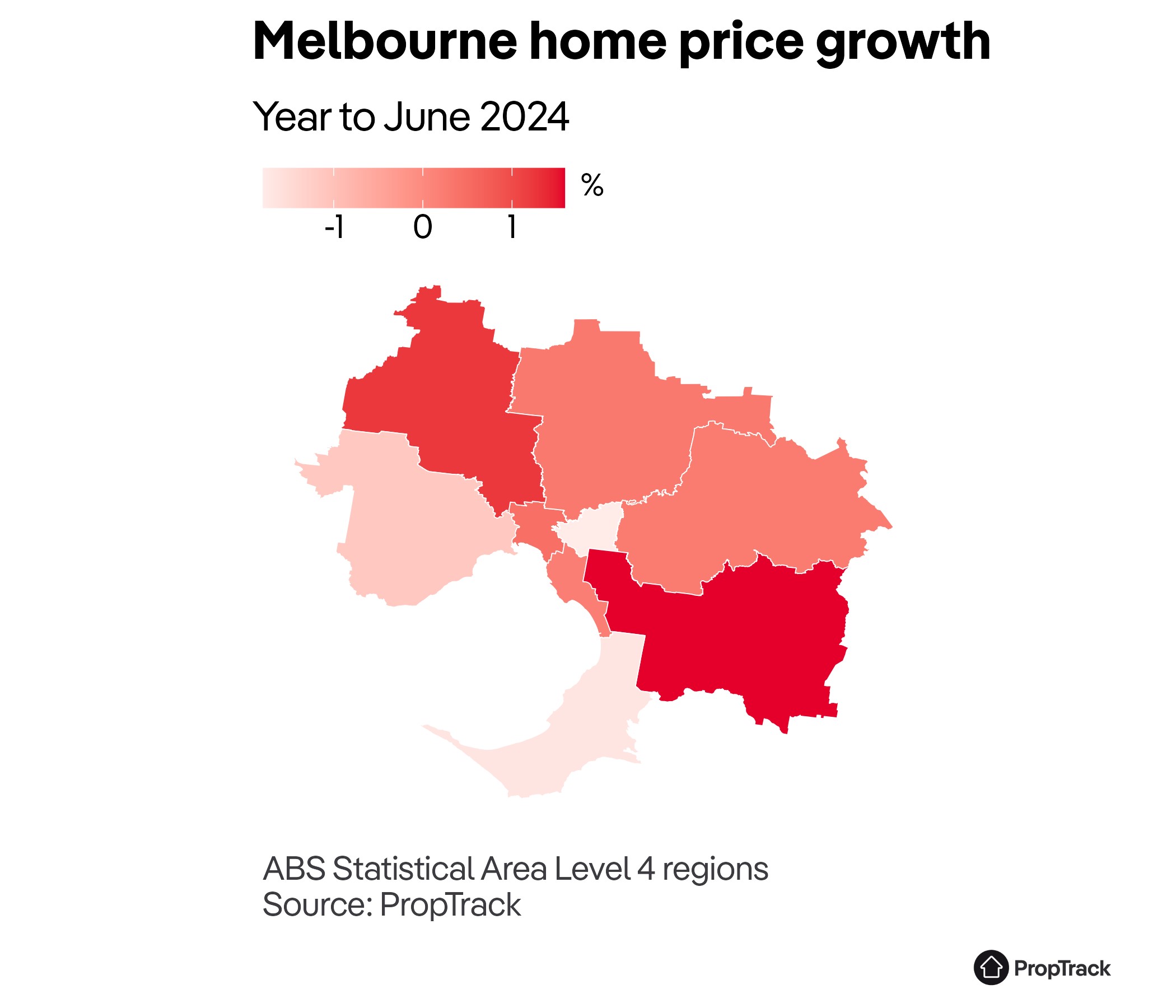 Melbourne property price heat map