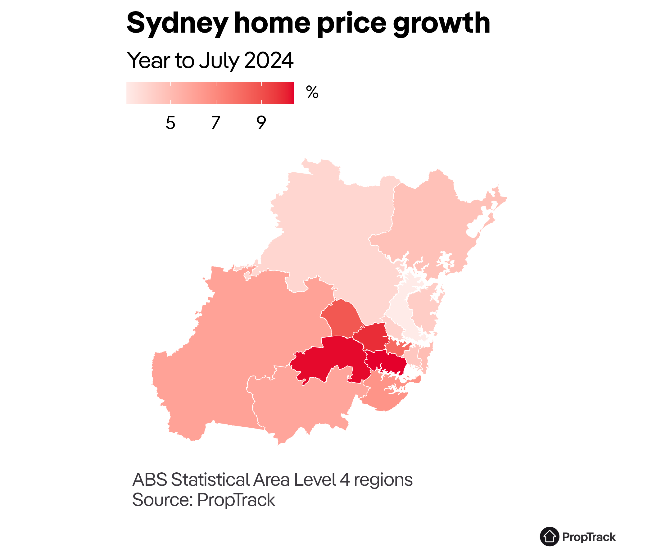 Sydney property heat map